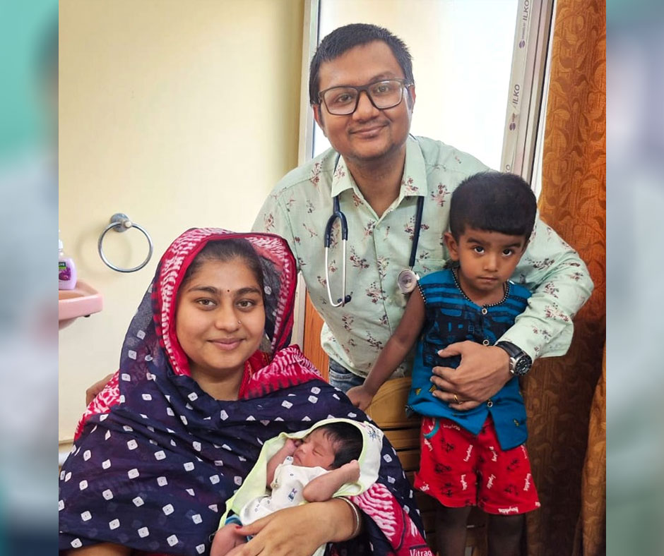 Consent-approved mother and baby follow-up visit