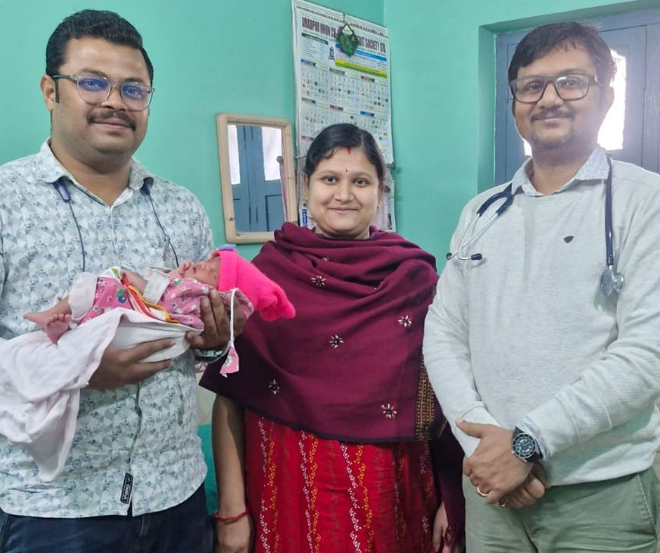 Consent-approved newborn family care moment