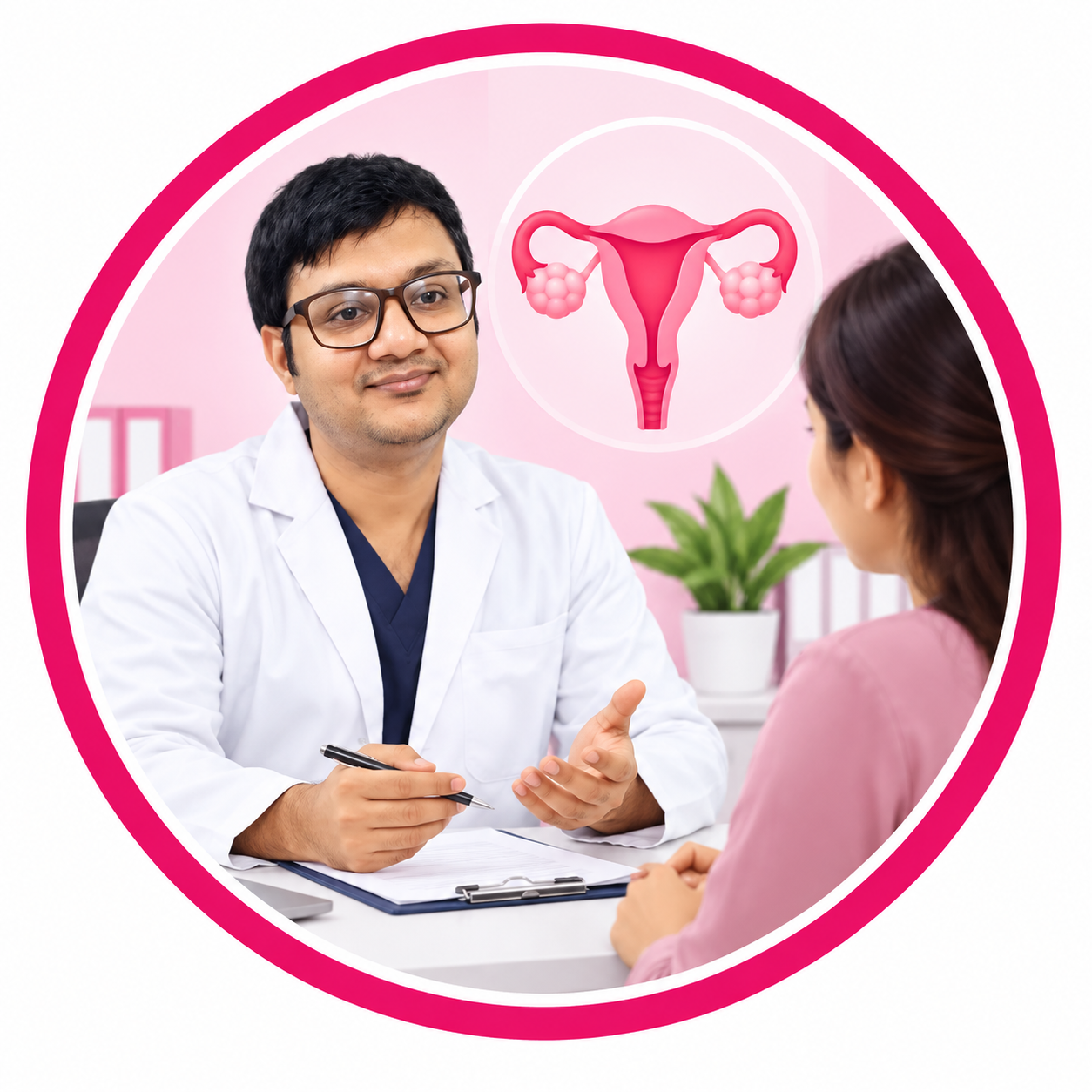 Women's health consultation illustration